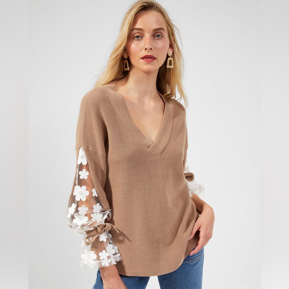 FCUK - French Connection Cabello Sweater Tan Brown Size Medium